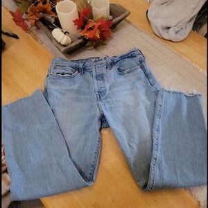 Levi's Sky Blue Straight Leg Jeans